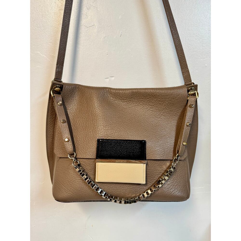Furla Minerva Handbag Crossbody Convertible - taupe with dust bag